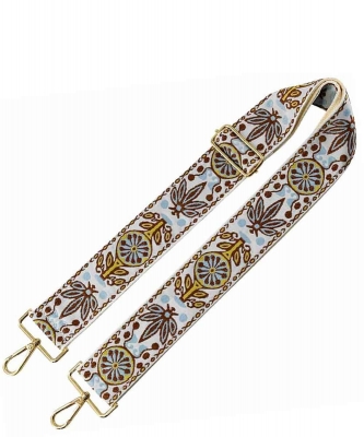 2" Wide Tribal Pattern Guitar Bag Strap SS050F1 YELLOW